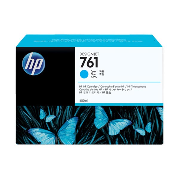 HP 761 400-ml Cyan DesignJet Ink Cartridge (CM994A)