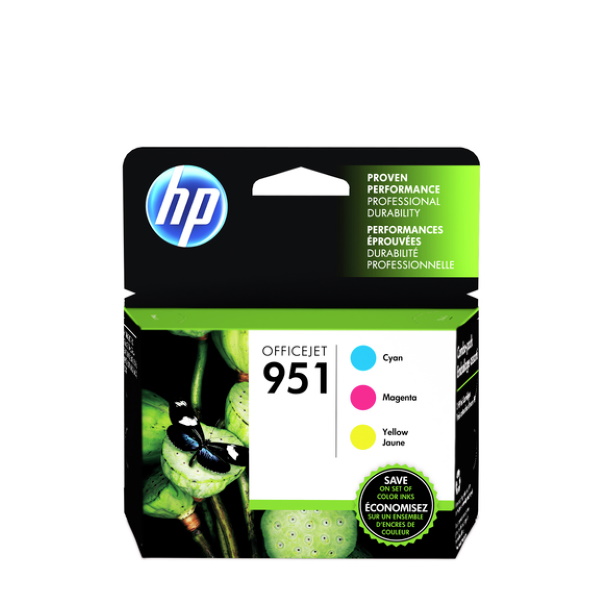 HP 951 Ink Cartridges - Cyan, Magenta, Yellow, 3 Cartridges (CR314FN)