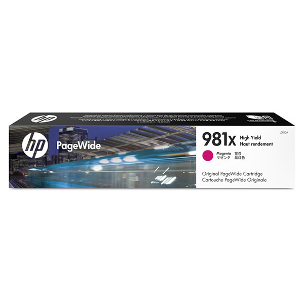 HP 981X (L0R10A) PageWide Enterprise Color 556, 586, Managed Color E55650, E58650 High Yield Magenta Original PageWide Cartridge (10,000 Yield)