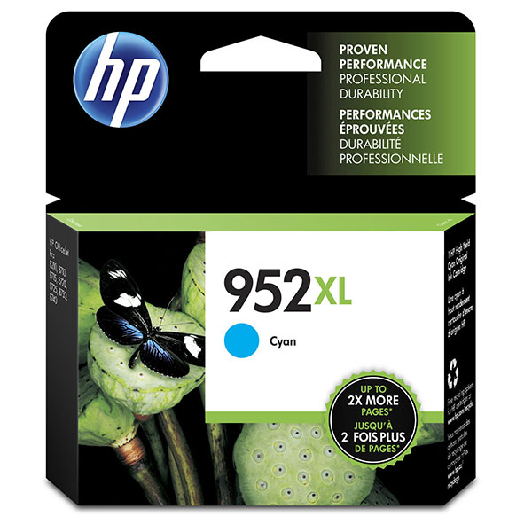 HP 952XL Ink Cartridge, Cyan (L0S61AN)