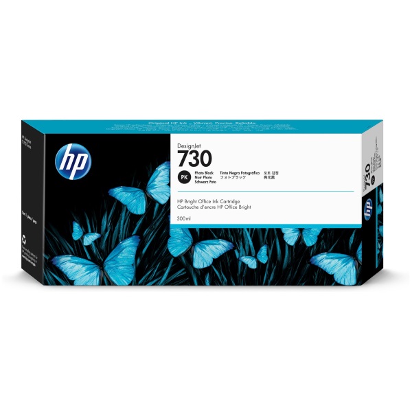 HP 730 300-ml Photo Black DesignJet Ink Cartridge (P2V73A)