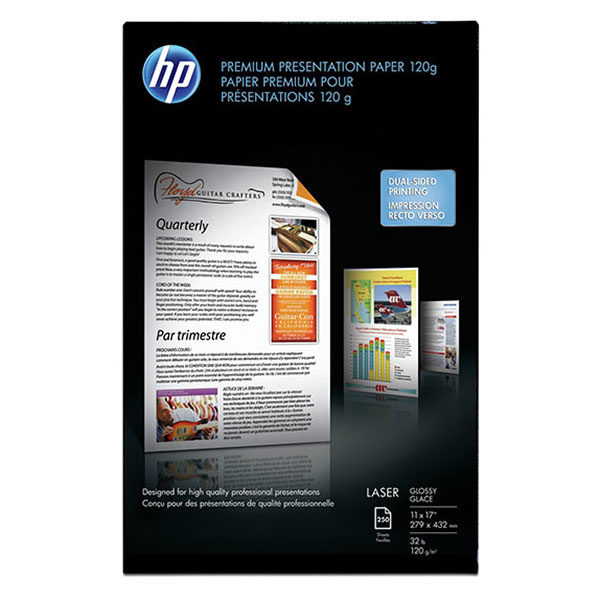 HP Premium Glossy Presentation Paper 120 gsm-250 sht/Tabloid/11 x 17 in (Q2547A)