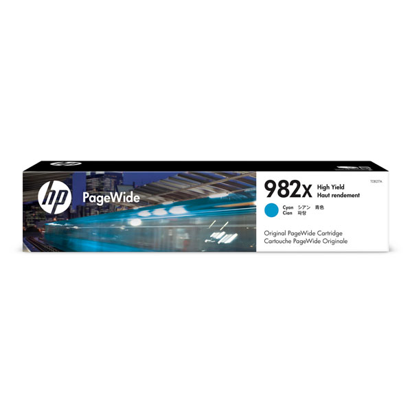 HP 982X PageWide Cartridge, Cyan High Yield (T0B27A)