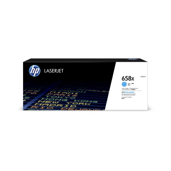 HP 658X, (W2001X) High-Yield Cyan Original LaserJet Toner Cartridge