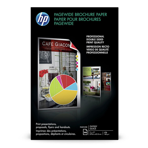 HP PageWide Glossy Brochure Paper-200 sht/Tabloid/11 x 17 in (Z7S66A)