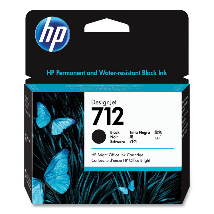 HP 712 80-ml Black DesignJet Ink Cartridge (3ED71A)