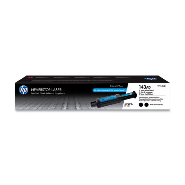 HP 143AD Dual Pack Black Original Toner Reload Kit