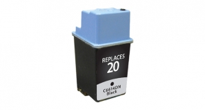Black Inkjet Cartridge compatible with the HP (HP20) C6614DN