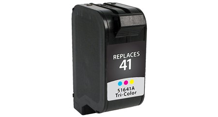 Tri-Color Inkjet Cartridge compatible with the HP (HP41) 51641A