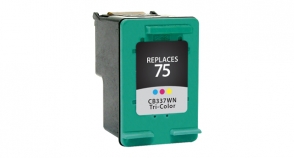 HP 75 Standard Yield Tri-Color Inkjet Cartridge (CB337WN)