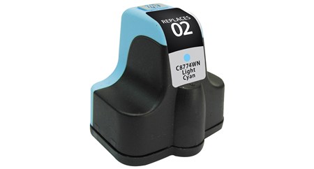 Light Cyan Inkjet Cartridge compatible with the HP (HP02) C8774WN