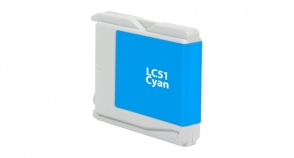 Cyan Inkjet Cartridge compatible with the Brother LC-51C