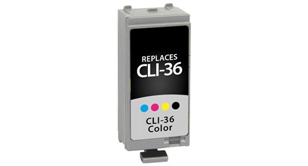 Canon 1511B002 , CLI-36 Color Inkjet Cartridge - Remanufactured