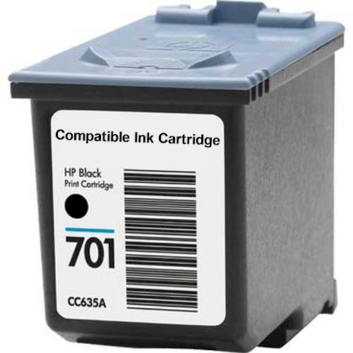 Black Inkjet Cartridge compatible with the HP (HP701) CC635A
