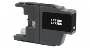 Black Inkjet Cartridge compatible with the Brother LC75BK (600 page yield)