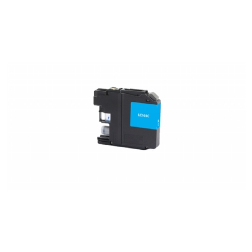 Cyan Inkjet Cartridge compatible with the Brother LC103C, LC101C (600 page yield)