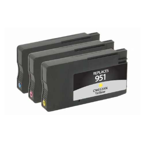 HP CN046AN , CN047AN , CN048AN (HP 951XL) Cyan, Magenta , Yellow 3 Pack Inkjet Cartridge Set