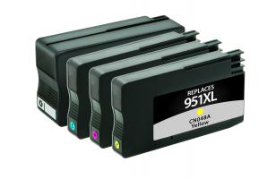 High Yield Black, Cyan, Magenta, Yellow Ink Cartridges for HP 950XL HP 951XL 4-Pack