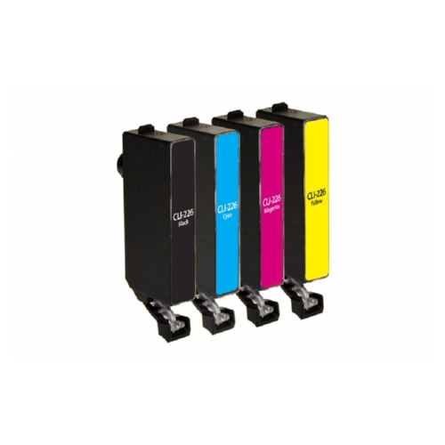 Black, Cyan, Magenta, Yellow Ink Cartridges for Canon CLI-226 4-Pack