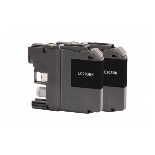 Brother LC203PKS High Yield Black Ink Cartridge for Brother LC203, 2-Pack