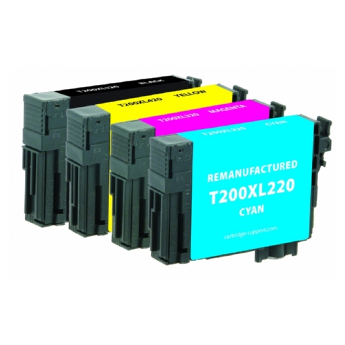 Epson Black High Capacity, Cyan, Magenta, Yellow Ink Cartridges for Epson T200XL/T200