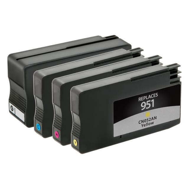 HP C2P01FN (HP 950XL/951) 4-Pack Remanufactured High Yield Black, Cyan, Magenta, Yellow Ink Cartridges