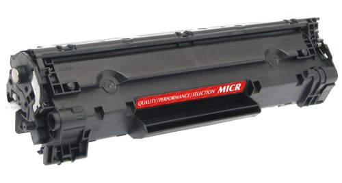 Black MICR Toner Cartridge compatible with the HP (MICR) CB436A