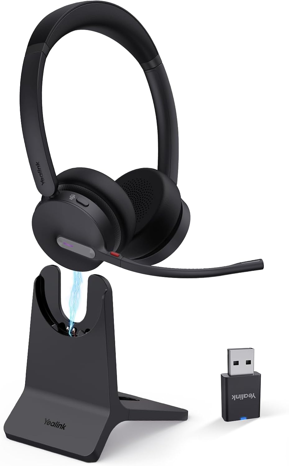 Yealink WH64 Hybrid Wireless Headset with Mic for Work, Dual Mode Bluetooth & DECT