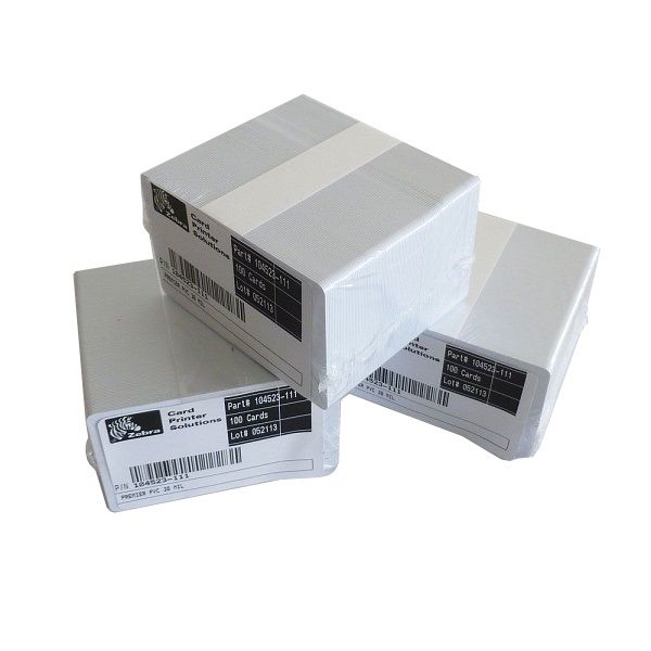 Zebra 104523-210  PVC STK-Card (10 mil) (500/Box)