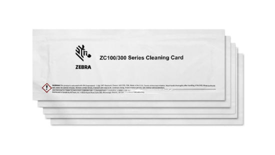 Zebra 105999-310  ZC 100/300 Cleaning Card Kit (2 Cards)