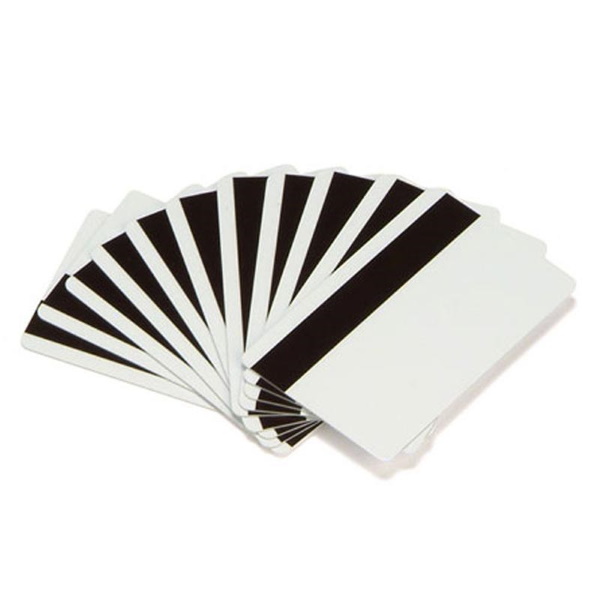 Zebra 104523-113  White PVC Cards (30 mil) (High Coercivity Magnetic Stripe) (500 cards)