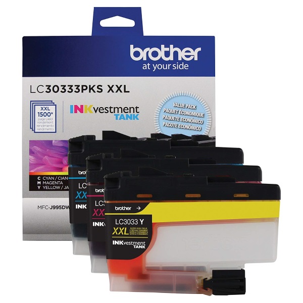 Brother LC3033 Super High Yield Cyan,Magenta,Yellow Ink Cartridge Multipack