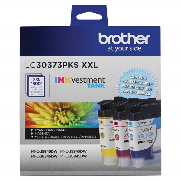 Brother LC3037 Super High Yield 3-Pack Color Ink Cartridges (C/M/Y)