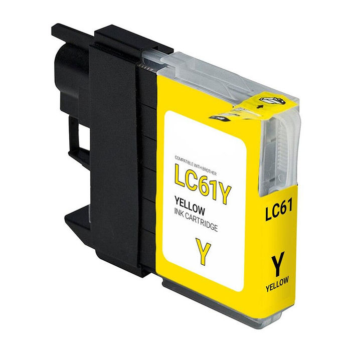 Yellow Inkjet Cartridge compatible with the Brother LC61Y