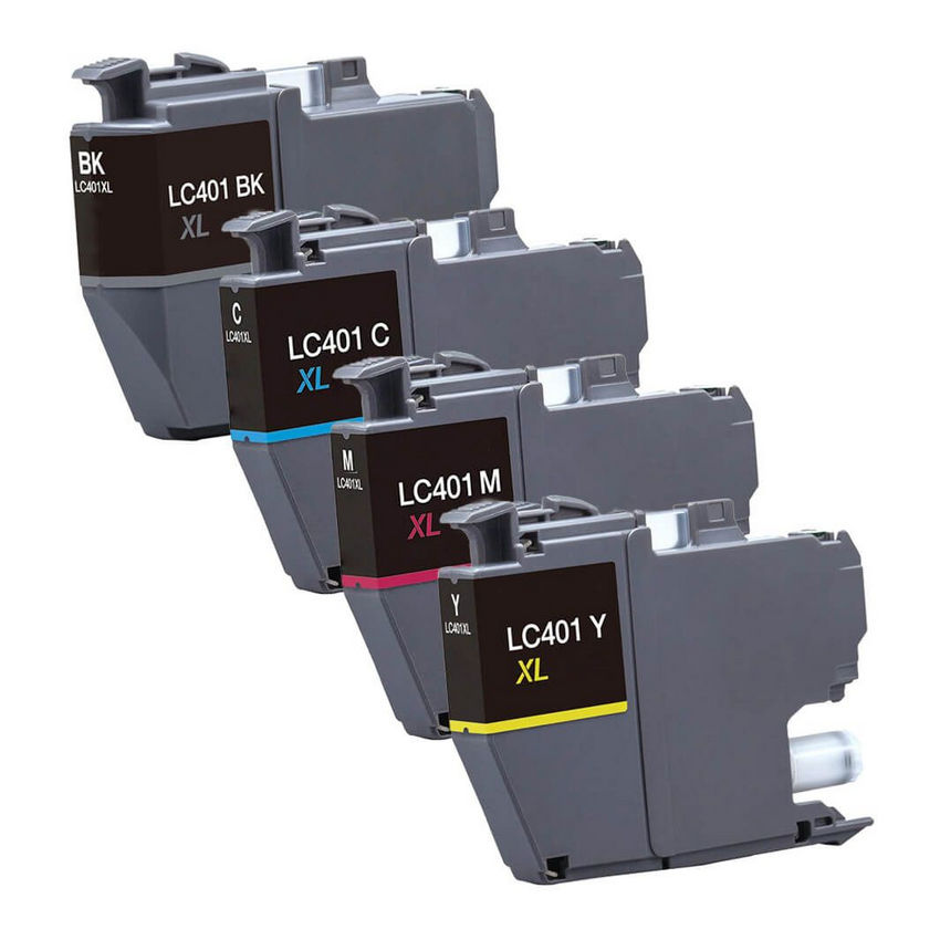 Brother Compatible LC401XL-4PK Ink Cartridge - Combo Pack - Black,Cyan,Magenta,Yellow