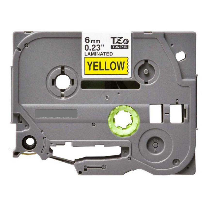 Brother Compatible with TZe-611 P-Touch Label Black on Yellow