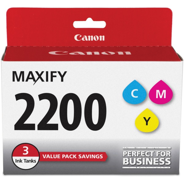 Canon OEM Ink PGI-2200 Cyan, Magenta, Yellow 700 Pages 