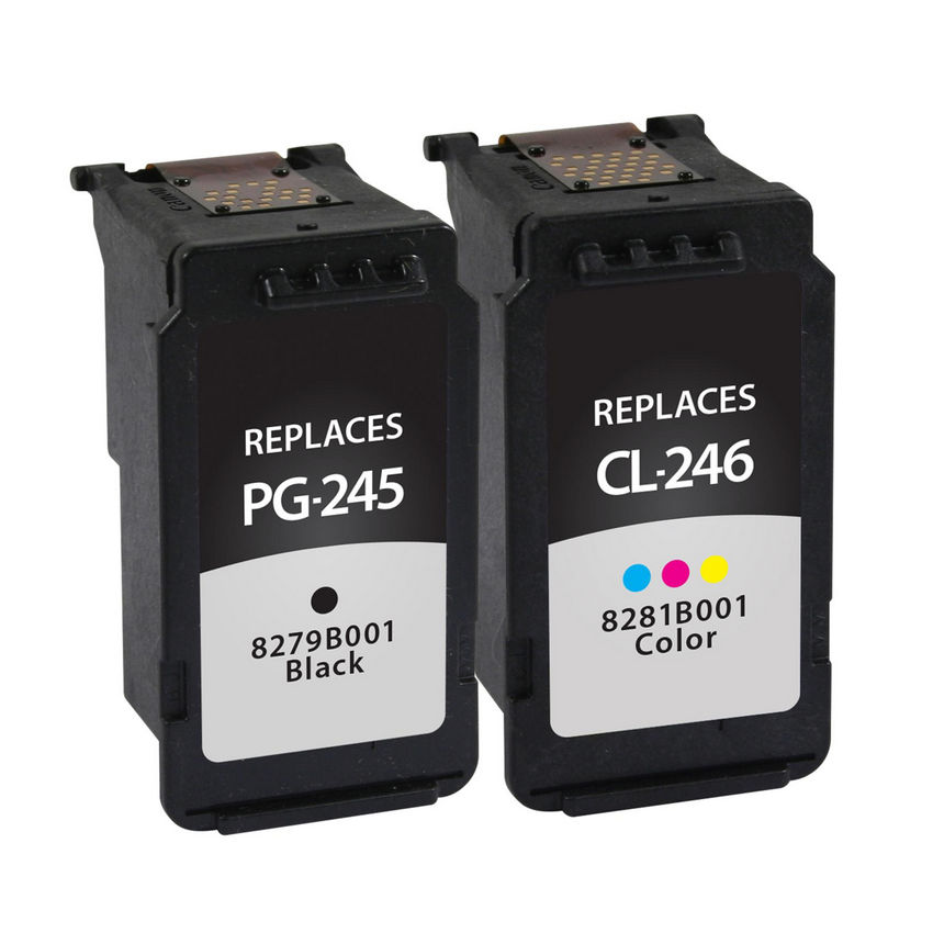 Canon Remanufactured Canon PG-245/CL-246  Black, Color Ink Cartridges 2-Pack