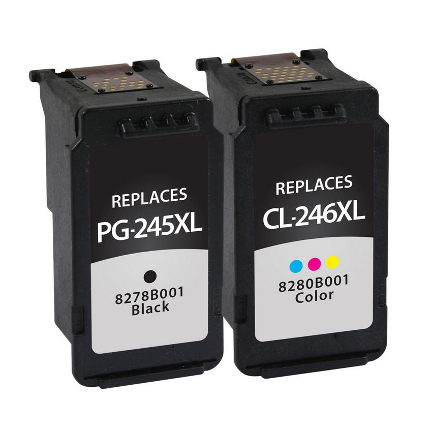 Canon Remanufactured Canon PG-245XL/CL-246XL High Yield Black, Color Ink Cartridges 2-Pack