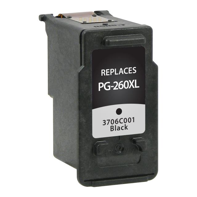 Canon Remanufactured 3706C001 (PG-260XL) High-Yield Ink, Black