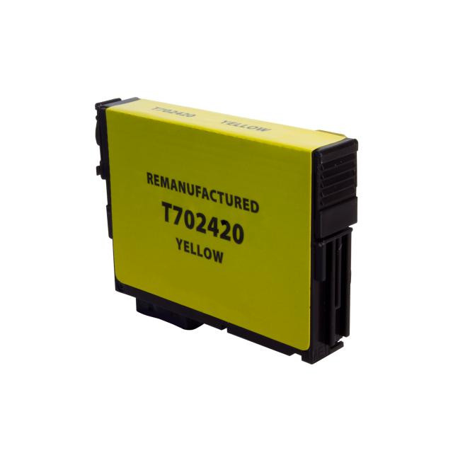 Epson Remanufactured DURABrite Ultra T702 T702420 Ink Cartridge -Yellow