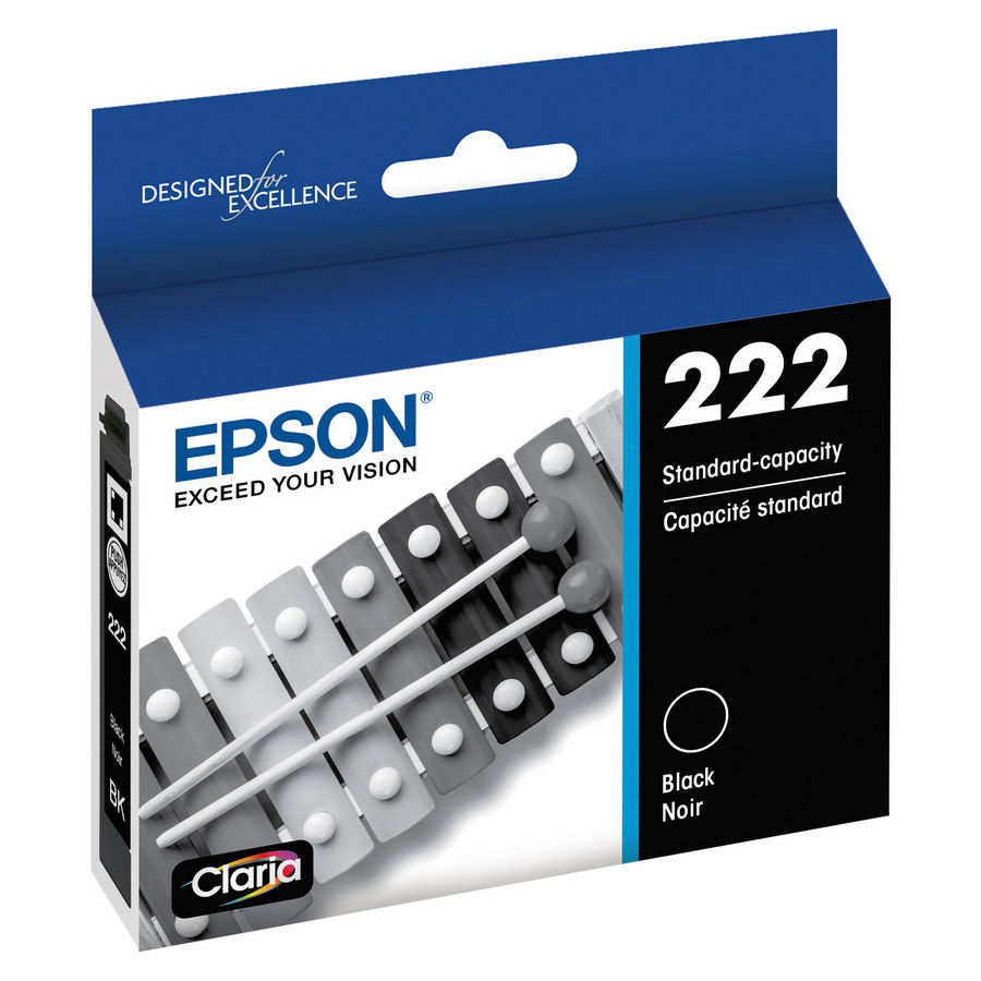 Epson T222120-S (T222) Standard Capacity Black Ink Cartridge with Sensor