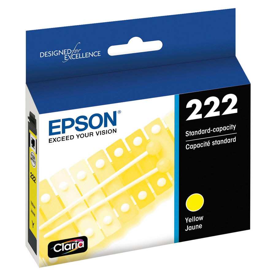 Epson T222420-S Epson (T222) Standard Capacity Yellow Ink Cartridge with Sensor