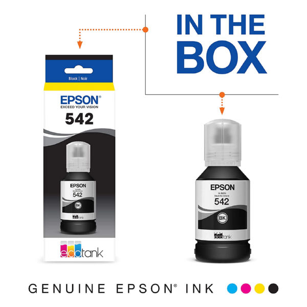 Epson T542120-S (T542) Pigment Black Ink Bottle