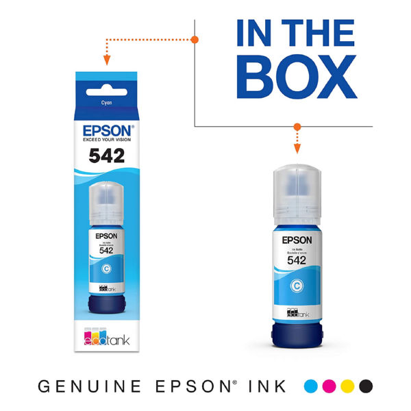 Epson T542220-S (T542) Dye Cyan Ink Bottle