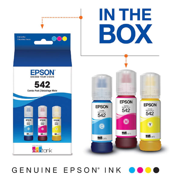 Epson T542520-S (T542) Dye Color Combo Ink Bottle 
