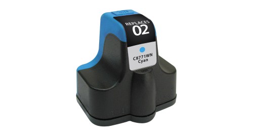 Cyan Inkjet Cartridge compatible with the HP (HP02) C8771WN