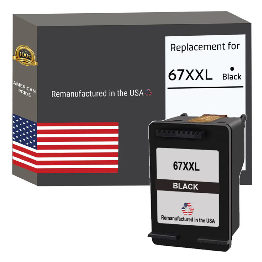 HP Remanufactured 3YM59AN HP 67XXL Extra High Yield Black Ink Cartridge