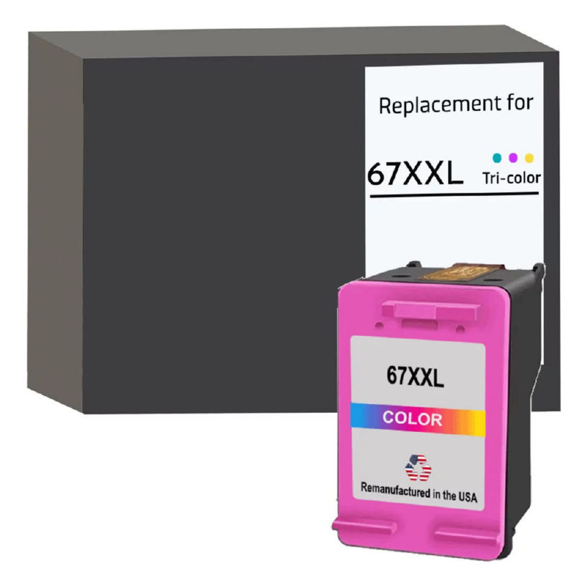 HP Remanufactured 6ZA16AN HP 67XXL Extra High Yield Color Ink Cartridge