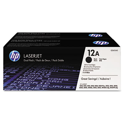 HP Q2612D Genuine HP Toner Cartridges (2 x HP Q2612A)